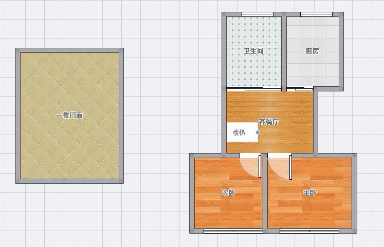 德宽路正街一层40平门面证+66平二层住宅 80万